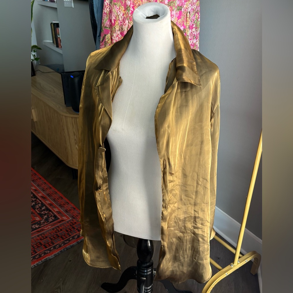 Gold Satin Blouse